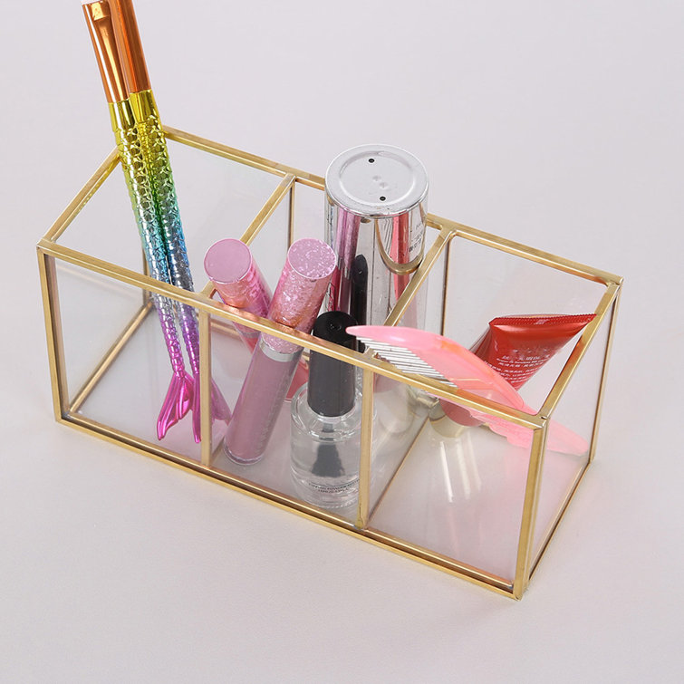Mercer41 Glass Makeup Cosmetic Organizer Wayfair